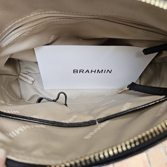 Brahmin Mini Duxbury Leather Adjustable Crossbody Black - Picture 10 of 10